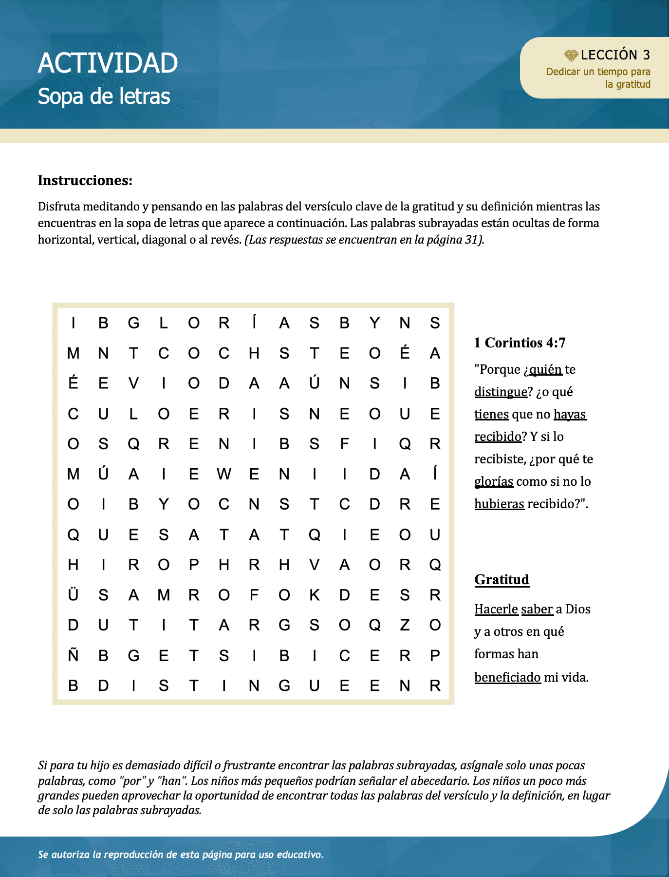 Manualidad o Actividad