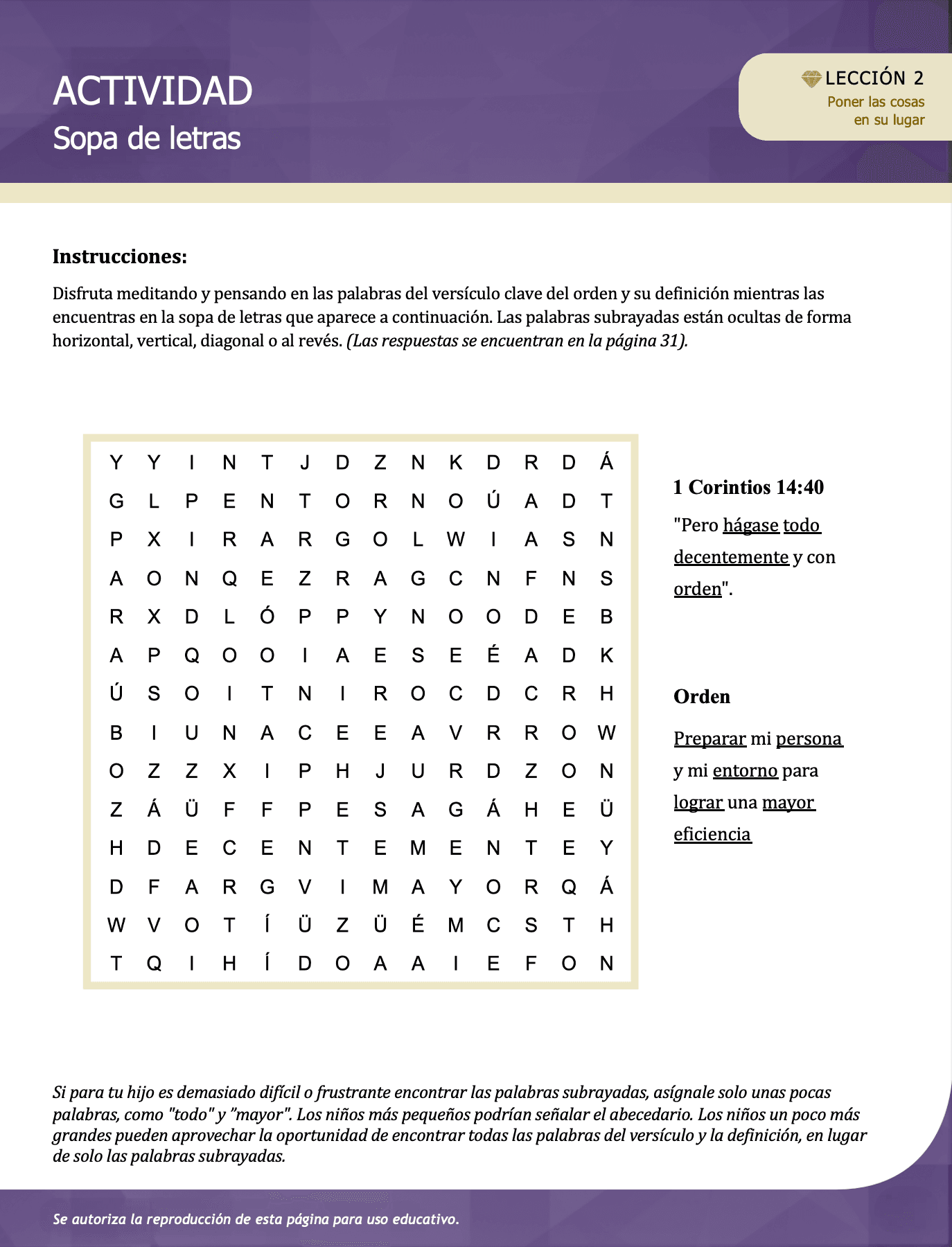 Manualidad o Actividad