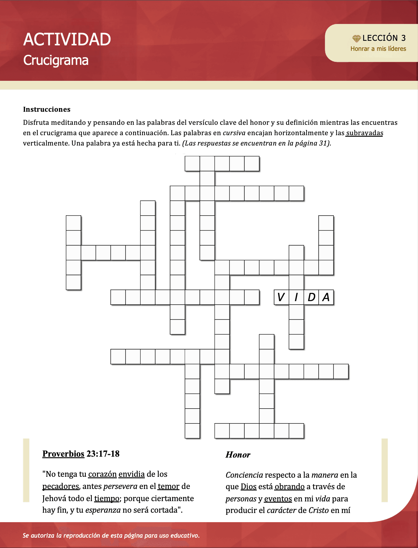 Manualidad o Actividad