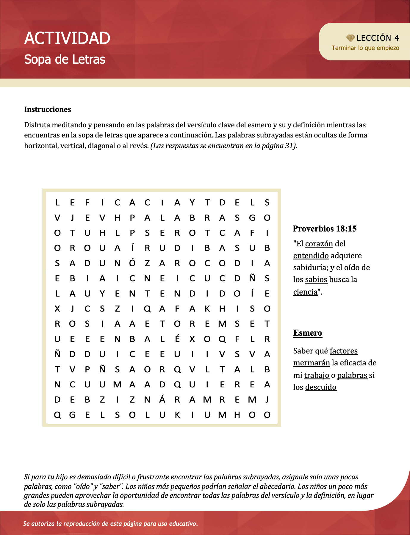 Manualidad o Actividad